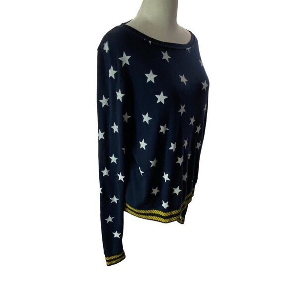 WILDFOX Stars Sailor Rope Nautical Pullover Long Sleeve Top Blue S 22-12 - Picture 3 of 15